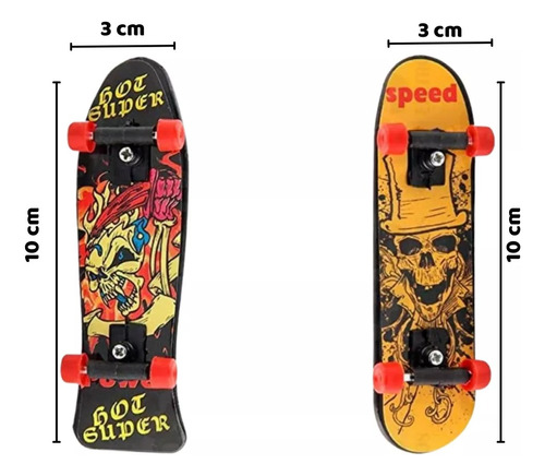 Mini Skate De Dedo Kit 3 Pares Brincando Fingerboard Radical